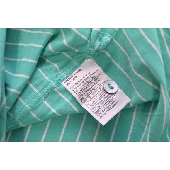 Tasc Bamboo Golf Polo Stretch Athletic Shirt Striped Short Sleeve Mens Sz Medium - Picture 9 of 10